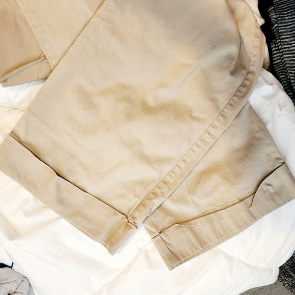 Gap Maternity Khaki Tan Pants Women's Size 10 Cropped Ankle Half Panel Belly EUC - Picture 5 of 9